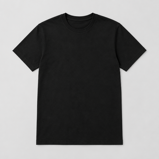 Remera básica negra de algodón