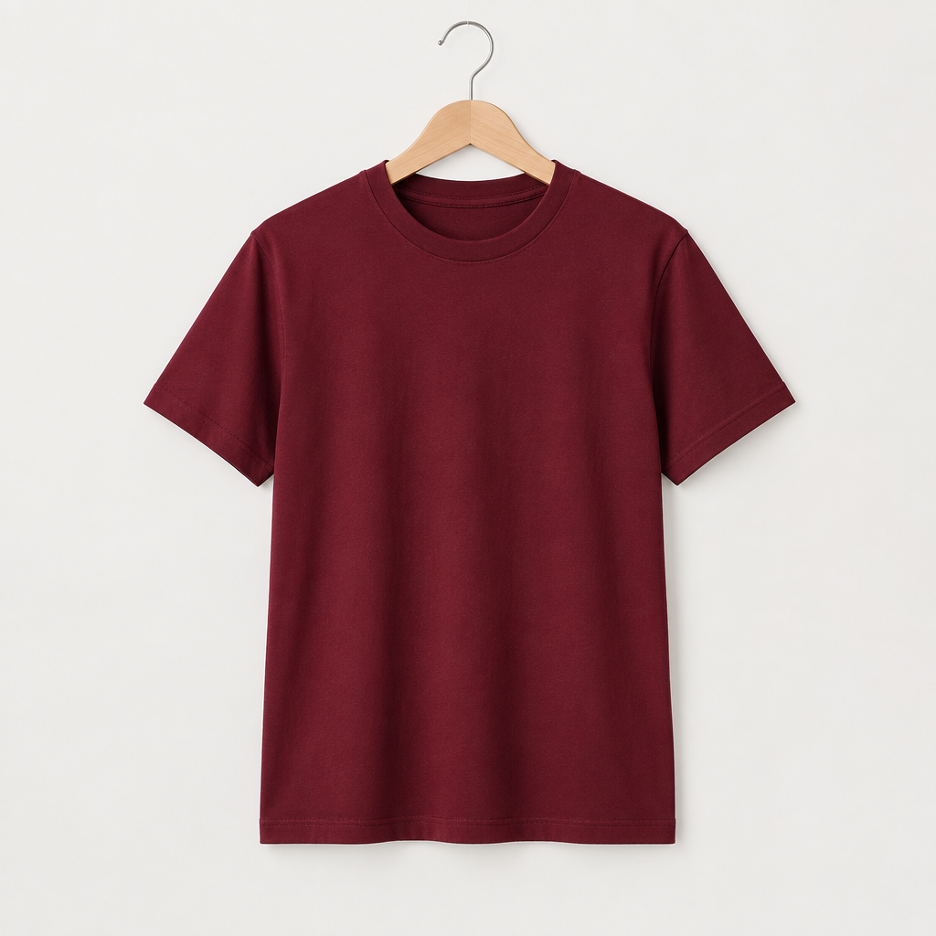 Remera bordó de algodón