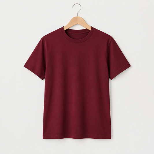 Remera bordó de algodón