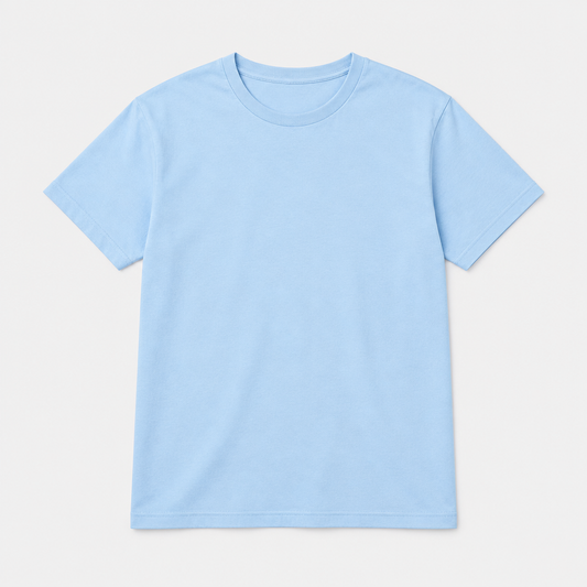 Remera celeste de algodón