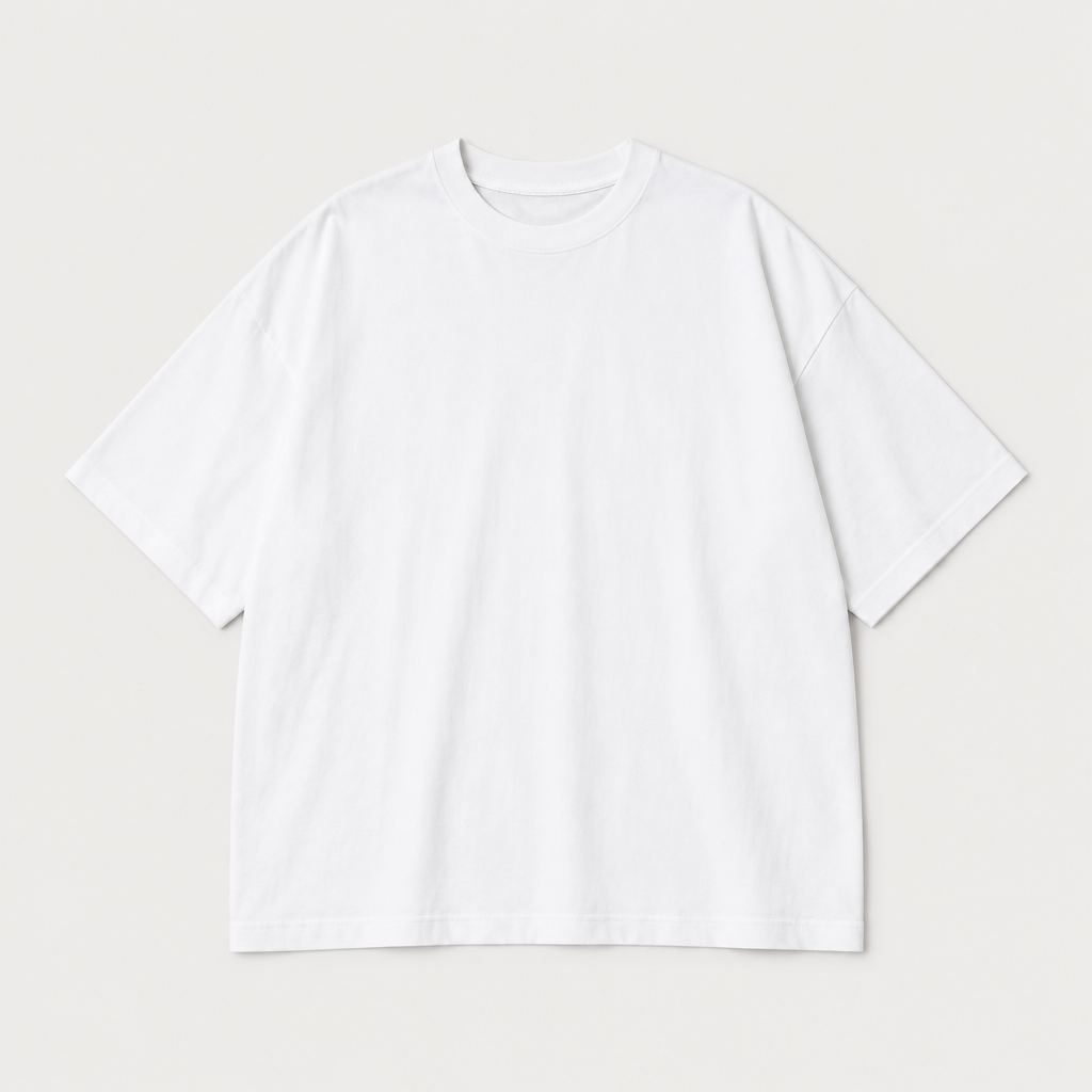 Remera oversize blanca de algodón