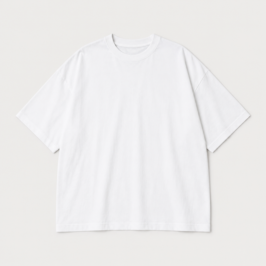 Remera oversize blanca de algodón